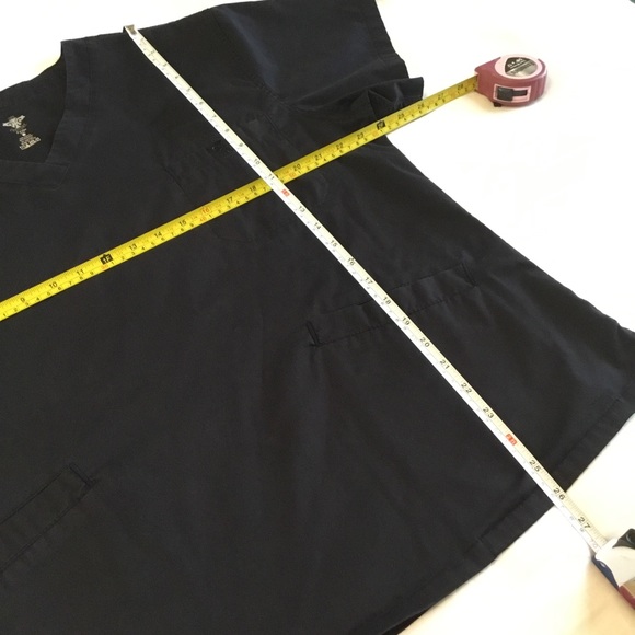 Unisex, Couture E-Z Flex Scrub Top, Med, Black, - Picture 4 of 8